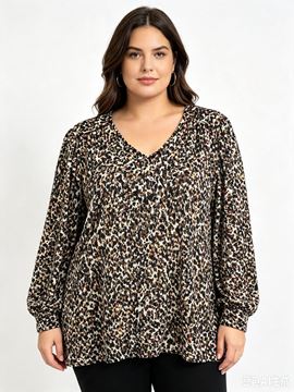 Immagine di PLUS SIZE V NECK PRINTED TOP